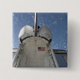 Badge Carré 5 Cm Découverte de navette spatiale 13