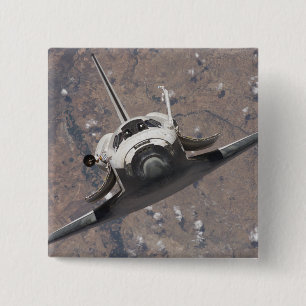 Badge Carré 5 Cm Découverte de navette spatiale 15