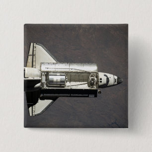 Badge Carré 5 Cm Découverte de navette spatiale 2