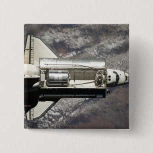 Badge Carré 5 Cm Découverte de navette spatiale 3