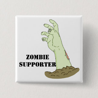 Badge Carré 5 Cm Défenseur de zombi