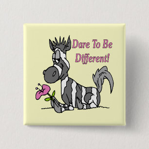 Badge Carré 5 Cm Défi à être différent !