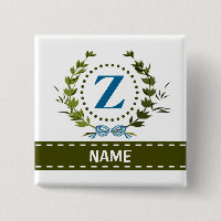 Délicat Ivy Wreath and Bow Name avec Monogram Z