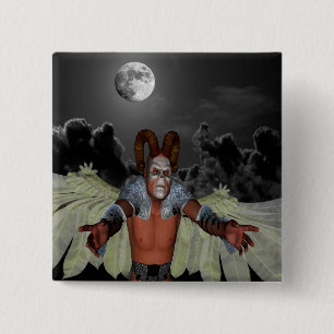Badge Carré 5 Cm Démon nocturne