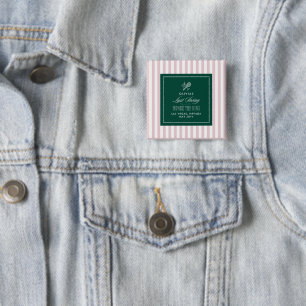 Badge Carré 5 Cm Dernier Swing avant l'alliance Verte célibataire