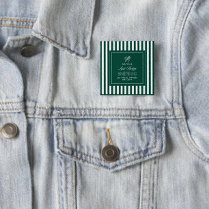 Badge Carré 5 Cm Dernier Swing avant l'alliance Verte célibataire