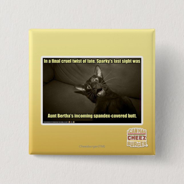 Badge Carré 5 Cm Dernière vue Sparky (Devant)