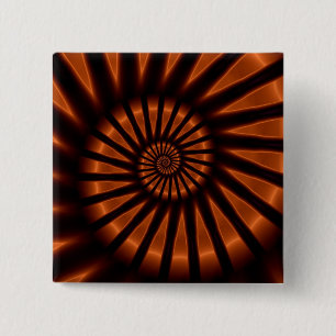 Badge Carré 5 Cm Déroulement psychédélique fin Fractal