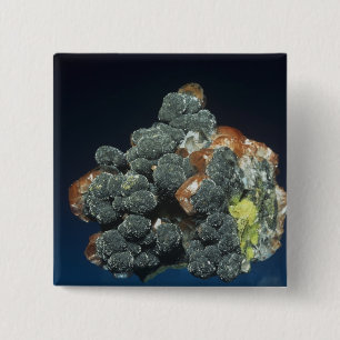 Badge Carré 5 Cm Descloizite sur la calcite