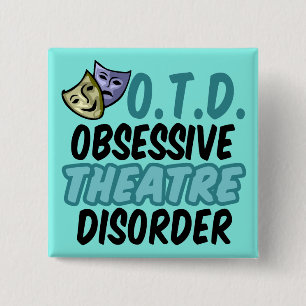 Badge Carré 5 Cm Désordre obsédant de théâtre