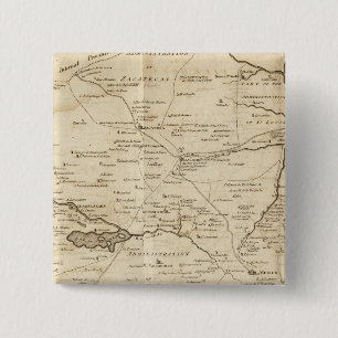 Badge Carré 5 Cm Dessin des provinces intérieures de la Nouvelle-E