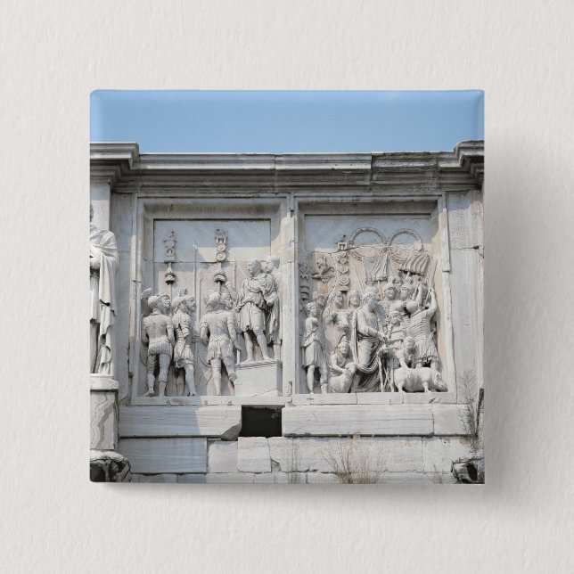 Badge Carré 5 Cm Détail de la voûte de Constantine (Devant)