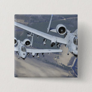 Badge Carré 5 Cm Deux avions A-10C Thunderbolt II volent au format