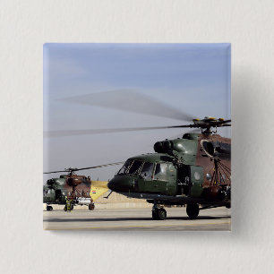 Badge Carré 5 Cm Deux Hélicoptères Irakiens Mi-17 Hip