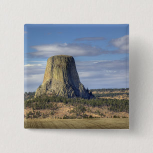 Badge Carré 5 Cm Devils Tower National Monument