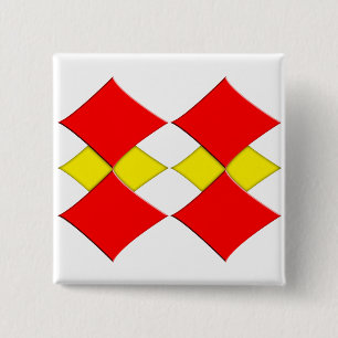 Badge Carré 5 Cm Diamants