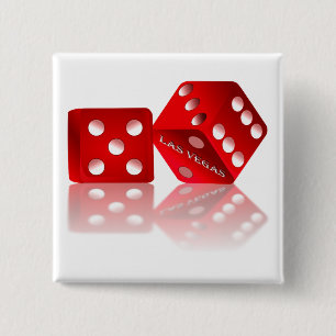 Badge Carré 5 Cm Dice Las Vegas