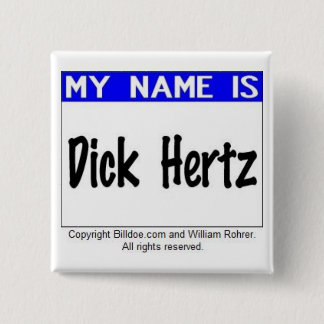 Badge Carré 5 Cm Dick Hertz