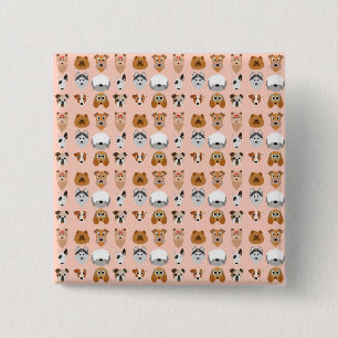 Badge Carré 5 Cm Diggity Do Chien