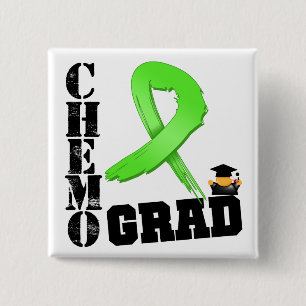 Badge Carré 5 Cm Diplômé de chimio de lymphome de Non-Hodgkins