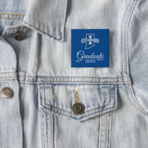 Badge Carré 5 Cm Diplômé de l'Université d'État d'Indiana
