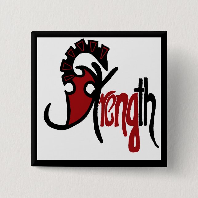 Badge Carré 5 Cm Dire de force (Devant)