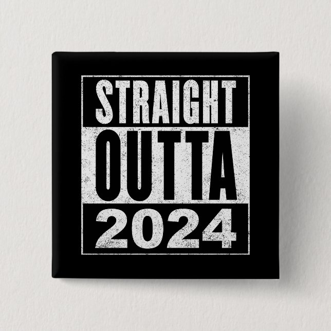 Badge Carré 5 Cm Direct Outta 2024 (Devant)