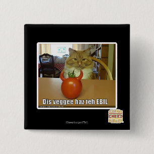 Badge Carré 5 Cm Dis veggee haz l'EBIL
