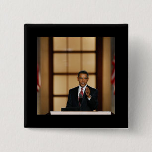 Badge Carré 5 Cm Discours Obama