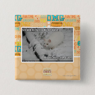 Badge Carré 5 Cm Discrétion Kitty 1