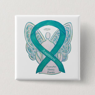 Badge Carré 5 Cm Dissociation Identité Trouble Sensibilisation Ange