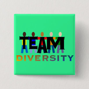 Badge Carré 5 Cm Diversité de l'équipe