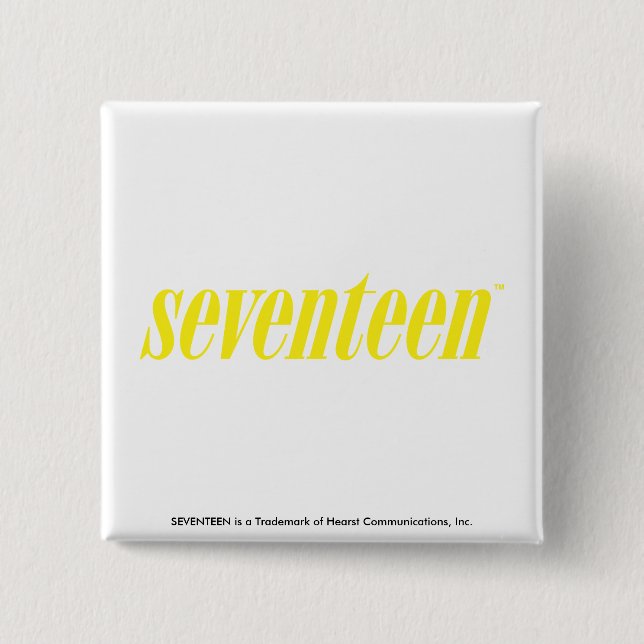 Badge Carré 5 Cm Dix-sept Logo-Jaunes (Devant)