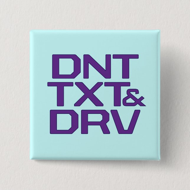 BADGE CARRÉ 5 CM DNT TXT ET DRV (Devant)