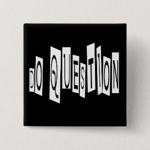 Badge Carré 5 Cm Do Question Square Button