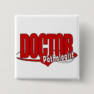 BADGE CARRÉ 5 CM DOCTEUR PATHOLOGIST DE LOGO