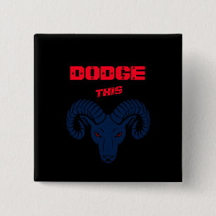 Badge Carré 5 Cm Dodge This Ram Aries Patriotic Blue Pearl