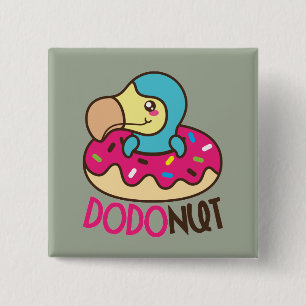 Badge Carré 5 Cm Dodonut Do Bird Donut