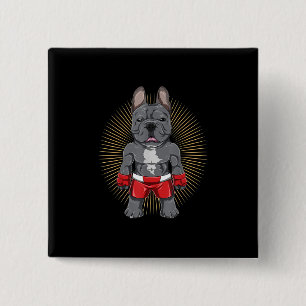 Badge Carré 5 Cm Dog Lover Brave French Bulldog