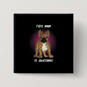 Badge Carré 5 Cm Dog lovers French Bulldog