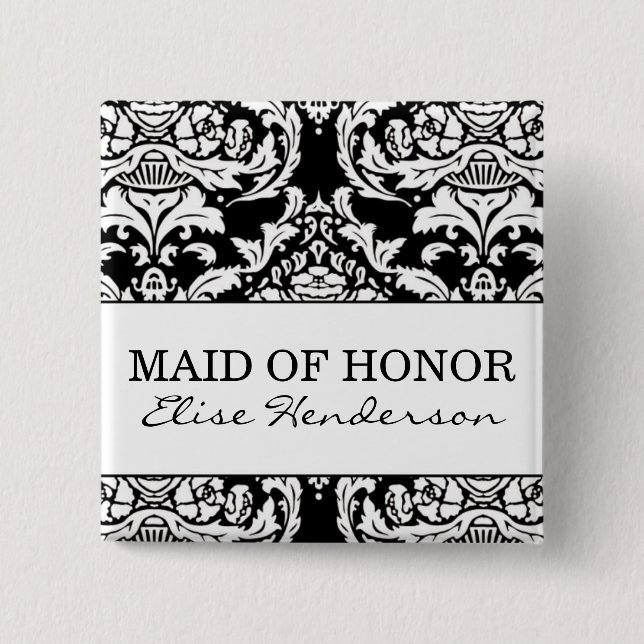 Badge Carré 5 Cm Domestique de bouton d'honneur (Devant)