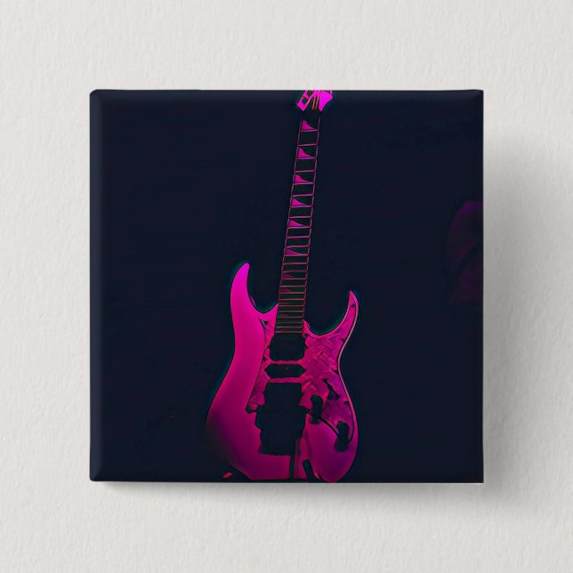 Badge Carré 5 Cm Don de guitare acoustique (Devant)