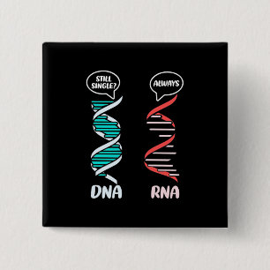 Badge Carré 5 Cm Don de scientifique Rna enseignant en biologie