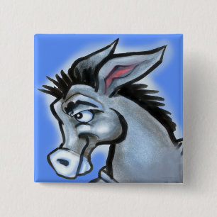 Badge Carré 5 Cm Donkey