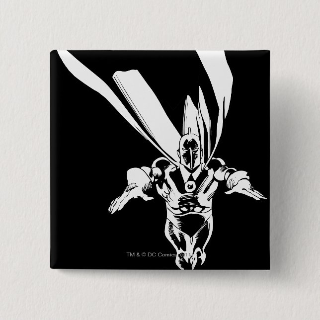 Badge Carré 5 Cm Dr Fate Flying Outline (Devant)