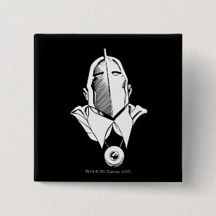 Badge Carré 5 Cm Dr. Fate Mask Outline