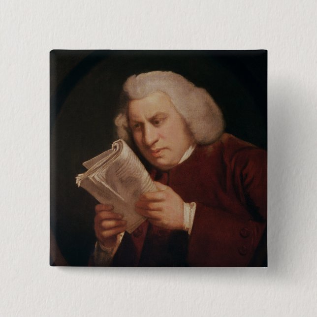 Badge Carré 5 Cm Dr. Samuel Johnson 1775 (Devant)