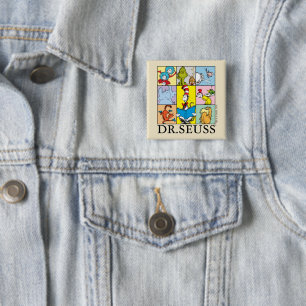 Badge Carré 5 Cm Dr. Seuss   Histoires Graphiques