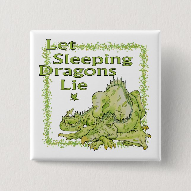 Badge Carré 5 Cm Dragon (Devant)