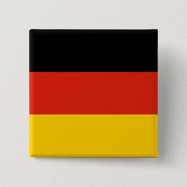 Badge Carré 5 Cm Drapeau Allemagne (Devant)
